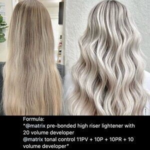 MATRIX BLONDE TONAL CONTROL PRE-BONDED COLOR 11PV +  10P + 10PR & 10 VOLUME D…